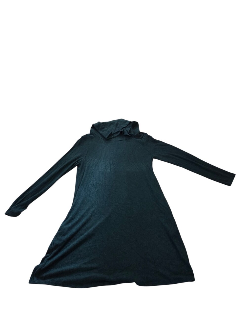 Apt. 9 dark green loose turtleneck long sleeve super soft dress, L. EUC.